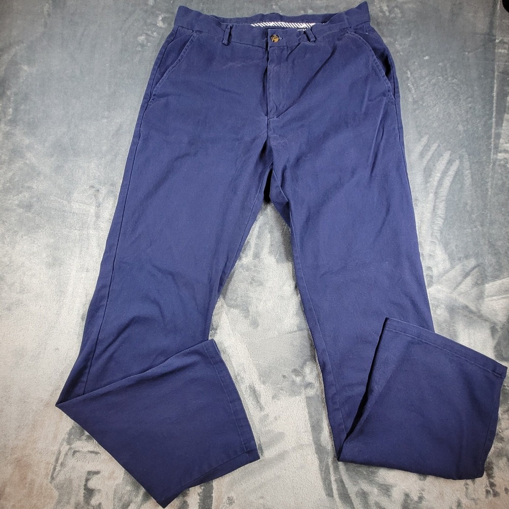 Southern Proper Mens Navy Blue Chino Pants 32x32 Cotton Stretch Straight Leg